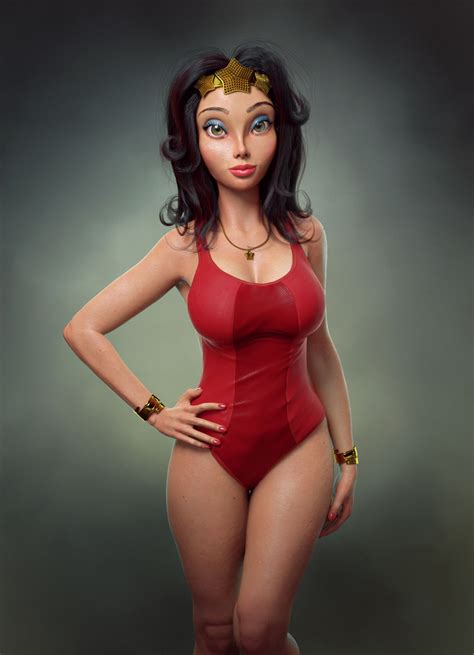 Работа Wonder Girl 3d Graphics © Андрей Крюков Revision Model Cartoon Hair Wonder Woman