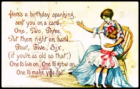 Spk Comics Postcard Birthday Heres A Birthday Spanking