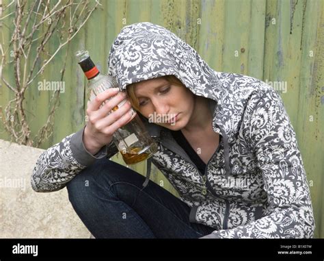 Drunk Teenage Girl Stock Photo 18395997 Alamy