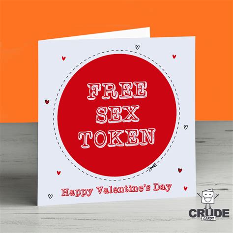 Free Sex Token Happy Valentine’s Day Card Crude Cards