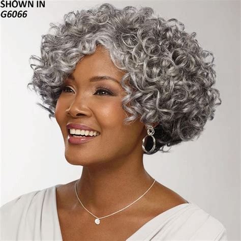 Best kinky curly human hair 3/4 half wigs for african american women 2 combs at top and bottom adjustable straps to fit different head size lightweight half wigs human hair clip in. Elli Wig by Especially Yours® in 2020 | Gray hair beauty ...