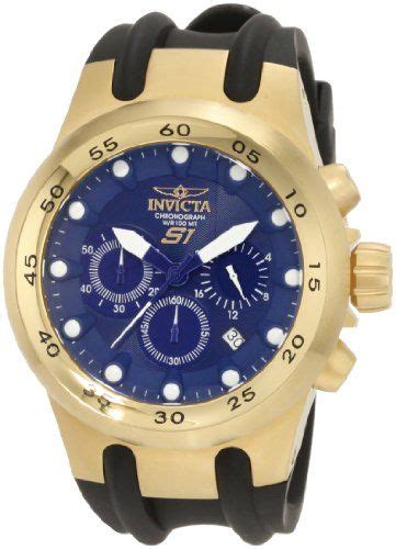 Invicta Mens 1510 Specialty S1 Chronograph Blue Dial Black