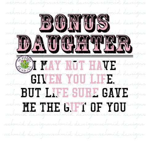 Bonus Daughter Definitionbonus Daughter Svg Bonus Daughter Etsy