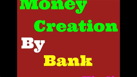Money Creation By Bank Class Xll Economics Youtube