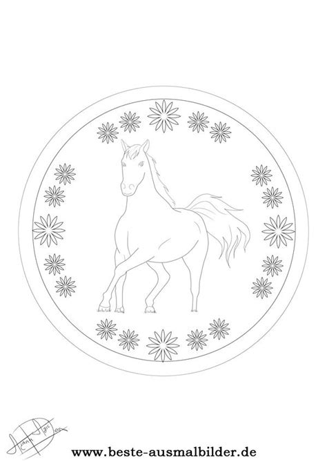 Free, printable animals coloring pages for adults and kids. Mandalas mit Pferden - Ausmalbilder zum kostenlosen ...