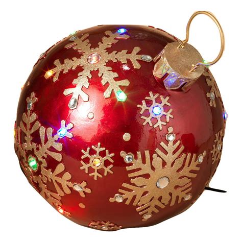 1625 Giant Resin Red Gold Christmas Lights Ornament Gems Yard Lawn