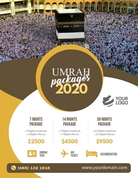 Umrah Package Flyer Poster Postermywall Flyer Free Infographic