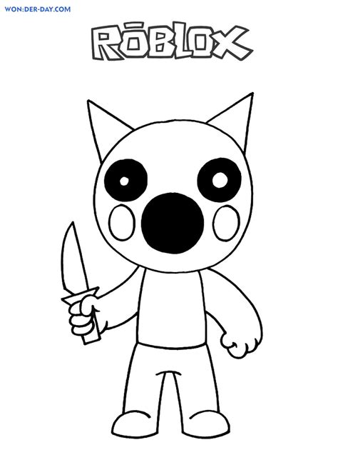Dibujos para colorear Piggy Roblox para imprimir gratis