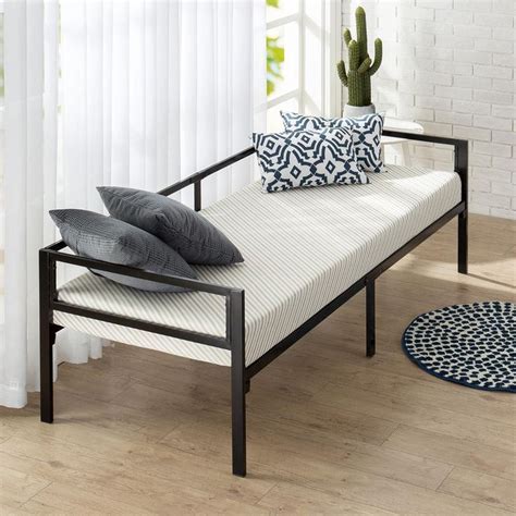 My brother jimmy showed me this frame he found online and it has actually changed my life for the better. Zinus Brandi Quick Lock 30 in. Wide Day Bed Frame and Foam ...