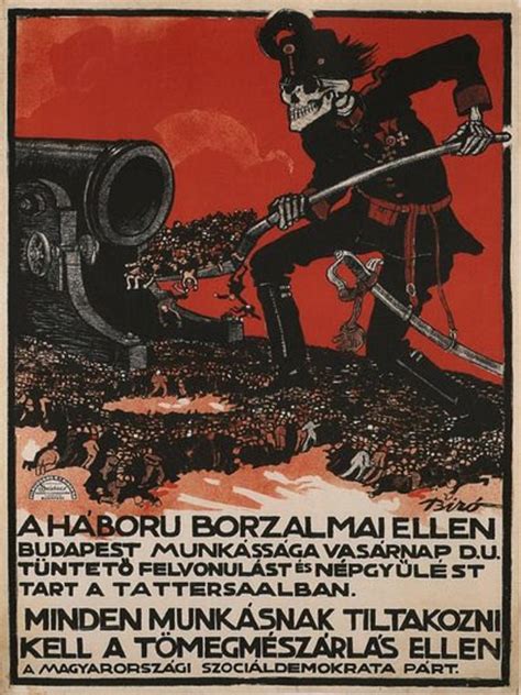 Vintage World War 1 Hungarian Anti War Poster A3 Print Etsy