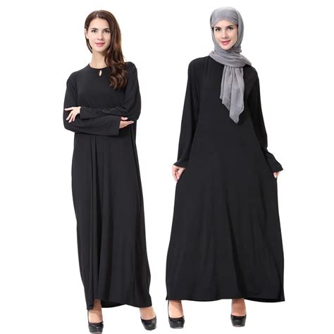 2017 Real Promotion Muslim Women Dress Adult Casual Islamic Clothing Abaya Black Turkish