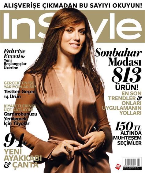 Fahriye Evcen Instyle Magazine Cover Turkey September 2011