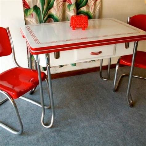 Vintage antique home industrial furniture seating tables shelves. Love this kitchen set! | Retro kitchen tables, Vintage ...