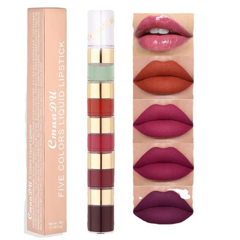 5 in 1 matte lipstick makeup set velvet matte lipsticks non marking moisturizing long lasting
