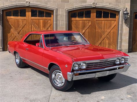 1967 Chevelle Malibu Red On Red 4 Speed Frame Off Show Winner