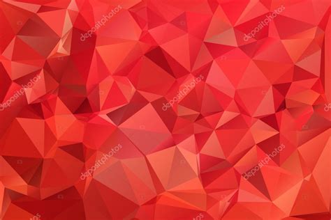 Polígono De Fondo Abstracto Rojo Vector Gráfico Vectorial