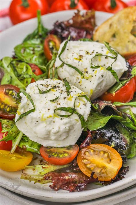 Burrata Salad A Fresh Summer Salad Recipe Our Zesty Life