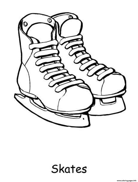 Skates For Winter Sfd Coloring Page Printable