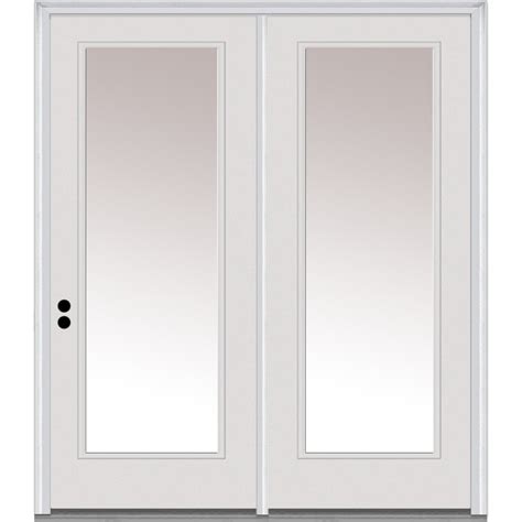 Patio Doors Building Supplies Center Hinged Patio Door Clear Glass Full Lite 72x80 Primed
