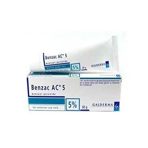 Finished Product Benzoyl Peroxide Benzac Ac Gel Packaging Size 50 Gms