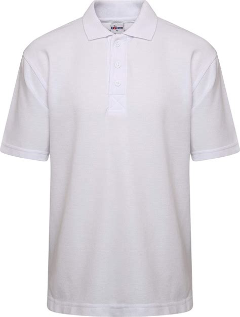 Lyallpur School Uniform White Polo T Shirts Plain Kids T Shirt Boys