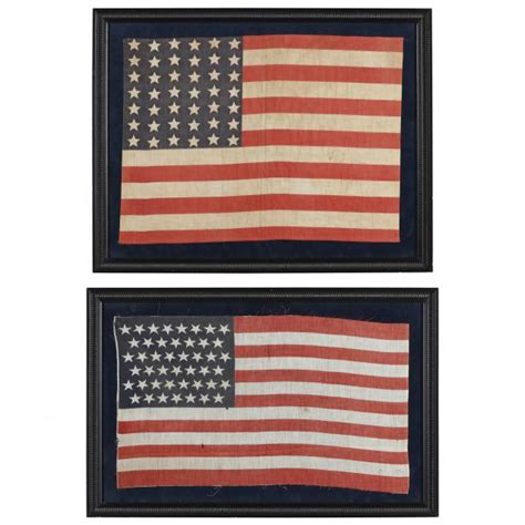 Two Framed Late 19th Century United States Flags Lot 1249 Memorial