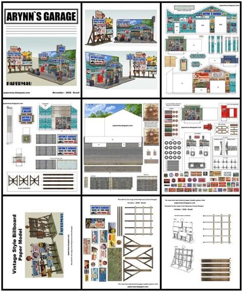 Papermau Arynn`s Garage An Exclusive Custom Paper Model By