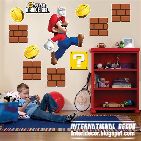 Super Mario Wall Stickers Mario Kids Room Designs