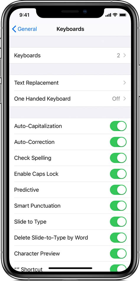 How to add, change or delete an account. About the keyboards settings on your iPhone, iPad, and ...