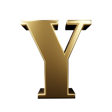 Luxury Text Effect Letter Y 3d Render 16316849 Png