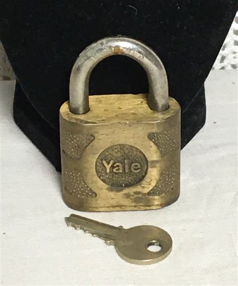 Vintage Yale Solid Brass Padlock With A Hardened Steel Shackle
