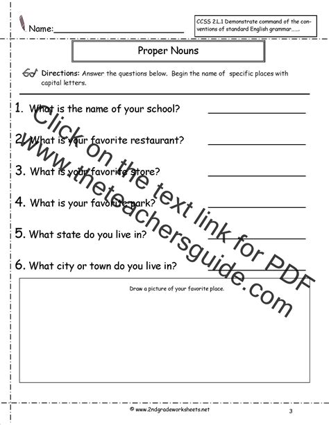 B.use common, proper, and possessive nouns a.capitalize holidays, product names, and geographic names. Common and Proper Nouns Worksheet