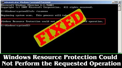 FIX Windows Resource Protection Could Not Perform The Requested Operation YouTube