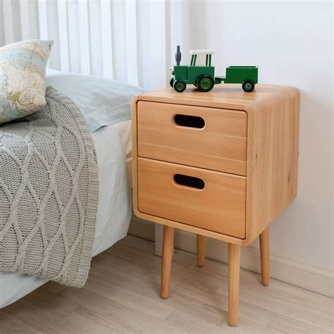 Childrens Solid Wood Bedside Table By Snug