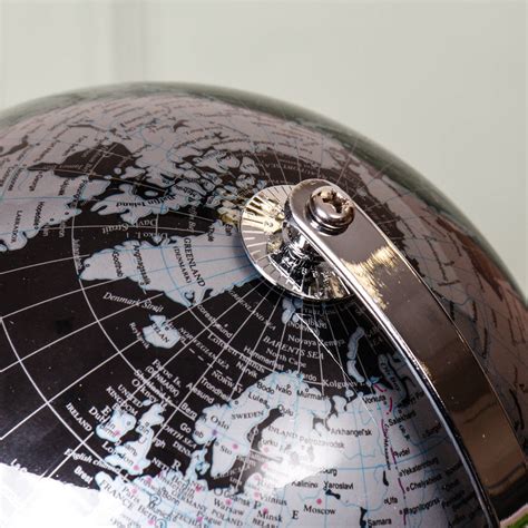 Personalised Gentlemens Large Monochrome Desk Globe By Dibor