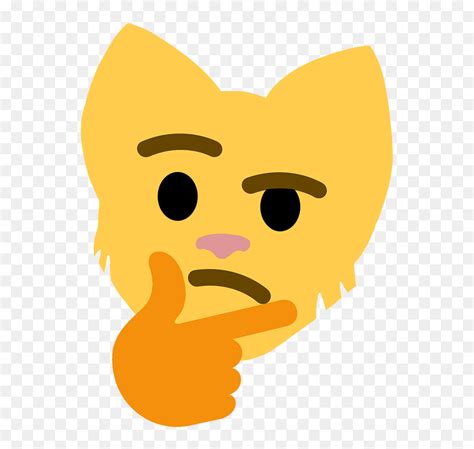 Discord Thinking Cat Emoji Hd Png Download Vhv