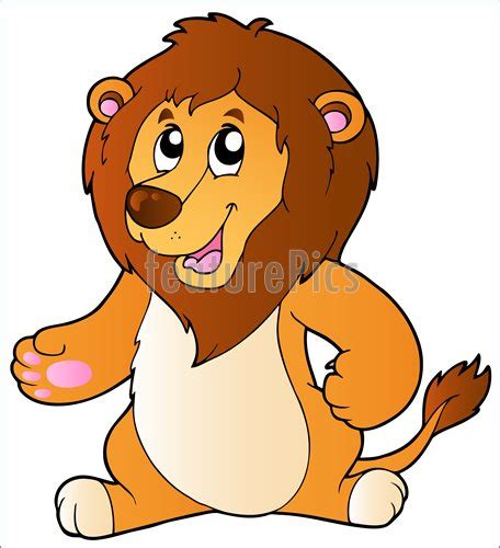 Cartoon Standing Lion Illustration