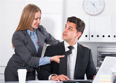 Sexual Harassment Between Colleagues Stock Image Image Of Coworker