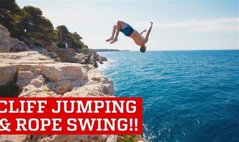 Extreme Cliff Jumping And Giant Rope Swing Daredevils