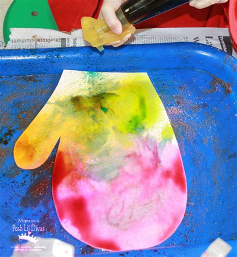 Get Creative With Salt Watercolor Mitten Art In Preschool