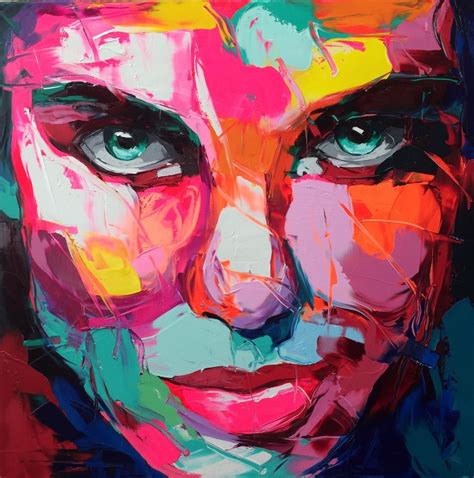 Peintre Françoise Nielly Face Oil Painting Painting