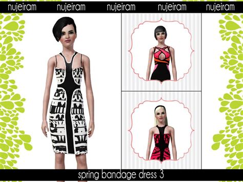The Sims Resource Hl Spring Bandage Dress 3