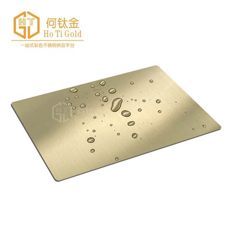 Hairline Champagne Gold Stainless Steel Sheet Hotigold