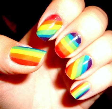 20 ways to show pride on your nails rainbow nails rainbow nail art nail designs