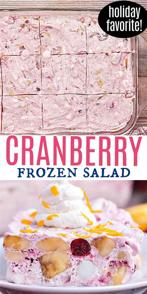 Frozen Cranberry Salad Frozen Dessert Recipe Cranberry Salad Recipes