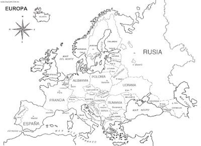 LAMINAS PARA COLOREAR - COLORING PAGES: Mapa y Bandera de Rusia para