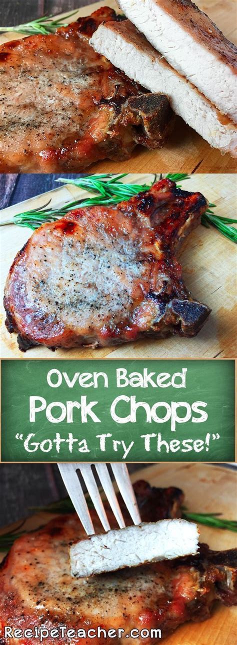 The most important part in this recipe is to not overcook the meat. Oven Baked Bone-In Pork Chops | Recipe | Easy pork chop ...