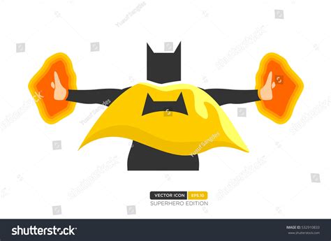 Vektor Stok Superhero Silhouette Vector Bat Characterrelease Power