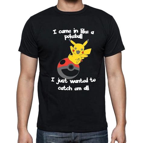 pokemon tshirt wrecking ball pokemon parody pikachu t shirt men s black t shirt 100 cotton