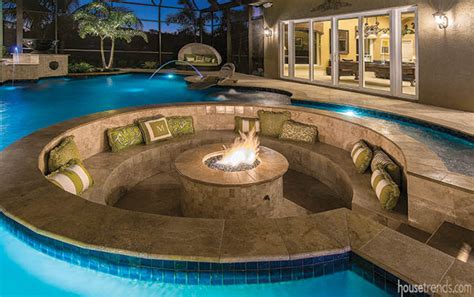 sunken conversation pit surrounded  water